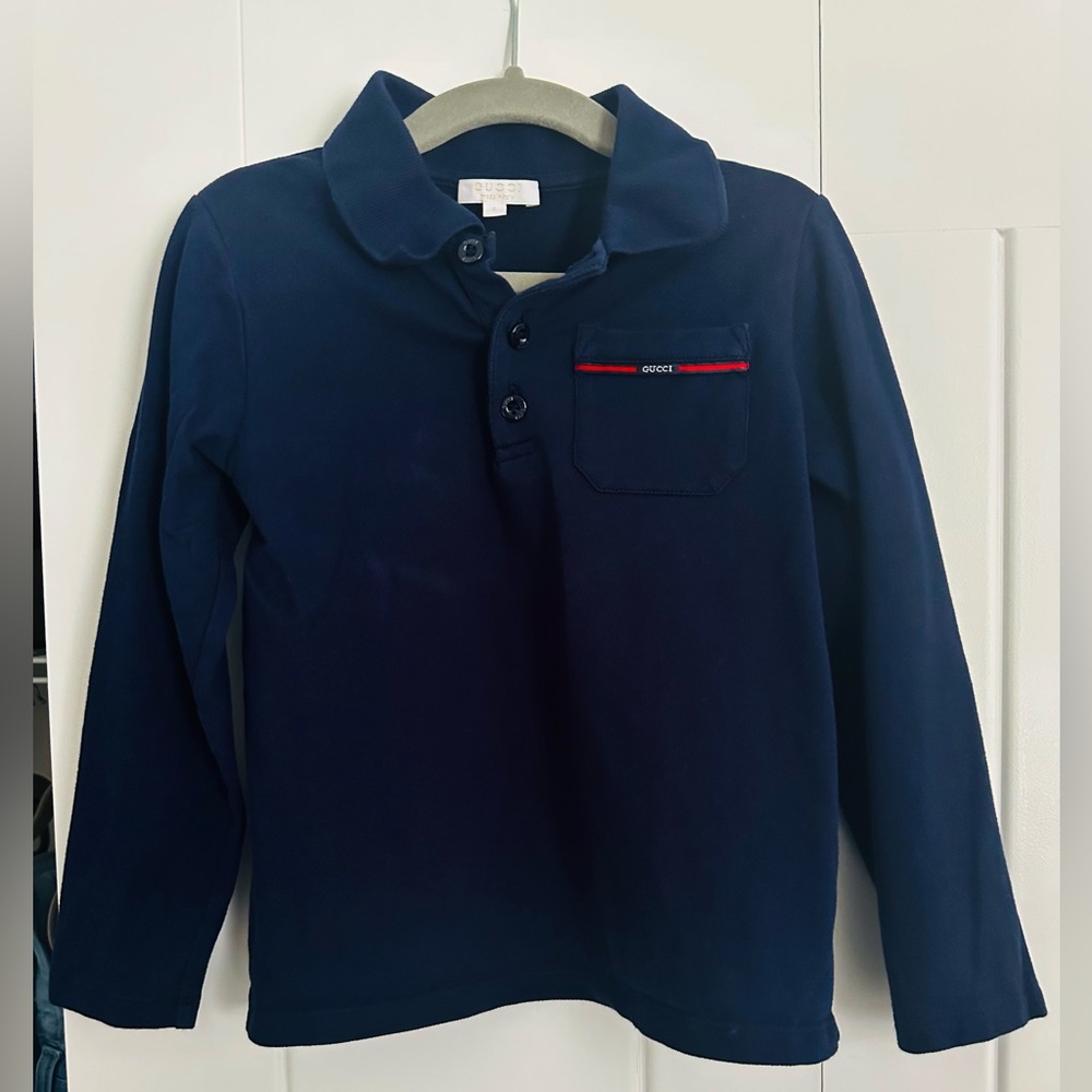 Kid’s Gucci Long Sleeve Polo 5T